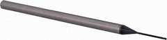 Accupro - 0.025" Diam, 0.037" LOC, 3 Flute Solid Carbide Ball End Mill - AlTiN Finish, Single End, 2-1/2" OAL, 1/8" Shank Diam, Spiral Flute - Eagle Tool & Supply