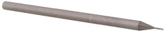 Accupro - 0.02" Diam, 0.03" LOC, 3 Flute Solid Carbide Ball End Mill - Uncoated, Single End, 2-1/2" OAL, 1/8" Shank Diam, Spiral Flute - Eagle Tool & Supply