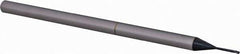 Accupro - 0.025" Diam, 0.037" LOC, 3 Flute Solid Carbide Ball End Mill - AlTiN Finish, Single End, 2-1/2" OAL, 1/8" Shank Diam, Spiral Flute - Eagle Tool & Supply