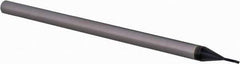 Accupro - 0.025" Diam, 0.037" LOC, 3 Flute Solid Carbide Ball End Mill - AlTiN Finish, Single End, 2-1/2" OAL, 1/8" Shank Diam, Spiral Flute - Eagle Tool & Supply