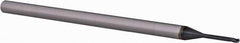 Accupro - 0.04" Diam, 0.06" LOC, 3 Flute Solid Carbide Ball End Mill - AlTiN Finish, Single End, 2-1/2" OAL, 1/8" Shank Diam, Spiral Flute - Eagle Tool & Supply