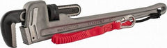 Proto - 24" Aluminum Tethered Straight Pipe Wrench - 4" Pipe Capacity - Eagle Tool & Supply