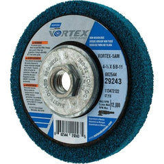 Norton - 4-1/2" Diam, 1/2" Face Width, Medium Grade, Aluminum Oxide Deburring Wheel - Eagle Tool & Supply