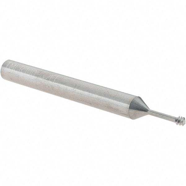 Scientific Cutting Tools - #6-32 UNC, 0.1" Cutting Diam, 3 Flute, Solid Carbide Helical Flute Thread Mill - Internal Thread, 0.4" LOC, 2-1/2" OAL, 1/4" Shank Diam - Eagle Tool & Supply
