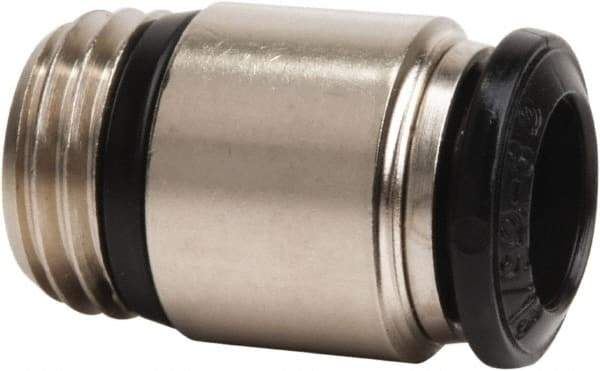 Value Collection - 6mm Outside Diam, 1/4 Universal, Nickel Plated Brass Push-to-Connect Tube Male Connector with Internal Hex - 250 Max psi, Tube to Universal Thread Connection, Buna O-Ring - Eagle Tool & Supply