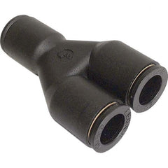 Legris - Plastic Push-To-Connect Tube Fittings Type: Union Y Tube Outside Diameter (Inch): 3/16 - Eagle Tool & Supply