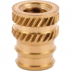 Tapered Hole Threaded Inserts; Product Type: Double Vane; System of Measurement: Metric; Thread Size (mm): M5x0.8; Overall Length (Decimal Inch): 0.4380; Thread Size: M5x0.8 mm; Insert Diameter (Decimal Inch): 0.3280; Pilot Diameter (Decimal Inch): 0.2830