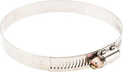 Value Collection - SAE Size 60, 3-5/16 to 4-1/4" Diam, Stainless Steel Worm Drive Clamp - 1/2" Wide - Eagle Tool & Supply