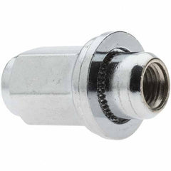 Value Collection - M12-1.5 Chrome Finish Mag Wheel Nut - 21mm Hex, 47mm Overall Length - Eagle Tool & Supply