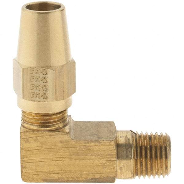 Eaton - 3/8" OD, Brass Male Elbow - Comp x MNPT Ends - Eagle Tool & Supply