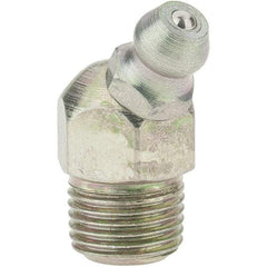 Value Collection - 30° Head Angle, 1/8 Thread Standard Grease Fitting - Zinc Plated Finish - Eagle Tool & Supply