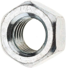 Value Collection - 5/8-11 UNC Steel Right Hand Hex Nut - 15/16" Across Flats, 35/64" High, Zinc-Plated Finish - Eagle Tool & Supply