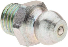 Value Collection - Straight Head Angle, 1/4-28 Taper Thread Grease Fitting - Zinc Plated Finish - Eagle Tool & Supply