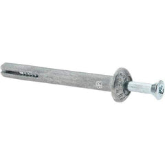 Powers Fasteners - 1/4" Diam, 1/4" Drill, 2-1/4" OAL, Hammer Drive Concrete Anchor - Zamac Alloy, Zinc-Plated Finish, Mushroom Head - Eagle Tool & Supply