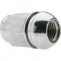 Value Collection - M12-1.5 Chrome Finish Capped Wheel Nut - 19mm Hex, 35mm Overall Length - Eagle Tool & Supply