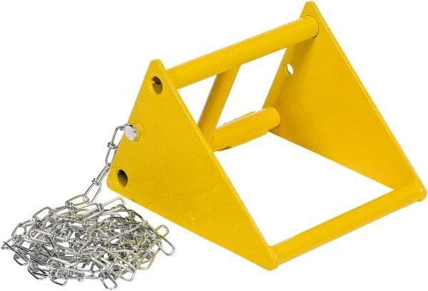 Vestil - 9-13/16" Wide x 8-1/4" High x 9-15/16" Deep, Steel Wheel Chock - Eagle Tool & Supply