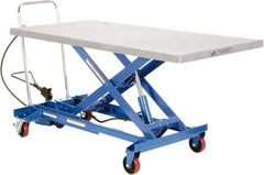 Vestil - 1,000 Lb Capacity Manual Scissor Lift - 12-1/8" to 35-1/2" Lift Height, 63" Platform Length x 31-1/2" Platform Width - Eagle Tool & Supply
