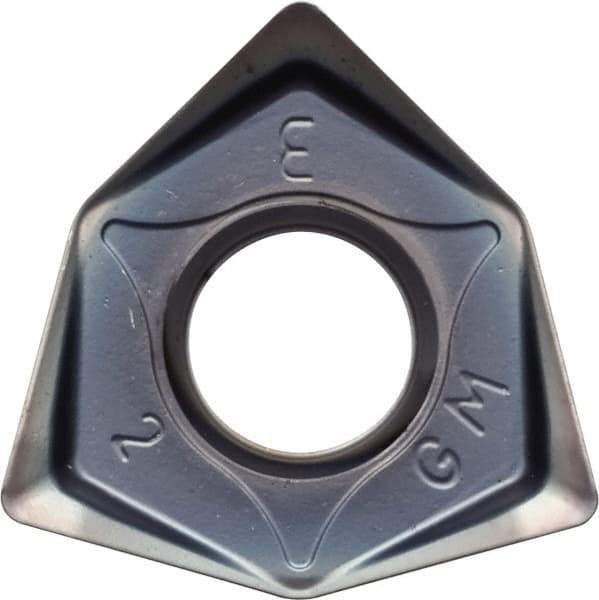 Kyocera - WNMU080608 Grade PR1510 Carbide Milling Insert - Megacoat Nano Finish, 6.65mm Thick, 14.02mm Inscribed Circle, 1/32" Corner Radius - Eagle Tool & Supply