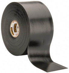 3M - 2" x 30', Black Rubber Electrical Tape - Series 130C, 30 mil Thick, 750 V/mil Dielectric Strength, 7.5 Lb./Inch Tensile Strength - Eagle Tool & Supply