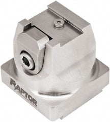 Raptor Workholding - 2" High x 2.07" Wide x 2.07" Long Dovetail Vise - 3/4" Jaw Opening Capacity, 1/8" High x 1.26" Wide Jaw, For 4 & 5 Axis Workholding Systems - Eagle Tool & Supply