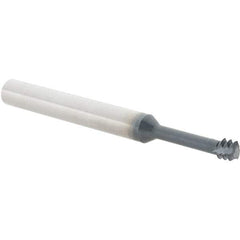 Iscar - 1/4-20 UNC, 0.187" Cutting Diam, 3 Flute, Solid Carbide Helical Flute Thread Mill - Internal Thread, 3/4" LOC, 2-1/2" OAL, 1/4" Shank Diam - Eagle Tool & Supply
