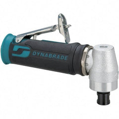 Dynabrade - 1/4" Collet, Angle Handle, Air Angle Die Grinder - 20,000 RPM, Front Exhaust, 23 CFM, 0.4 hp, 90 psi, 1/4 NPT Inlet - Eagle Tool & Supply