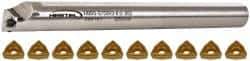 Hertel - 0.8" Min Bore Diam, Indexable Boring Bar - Through Coolant - Eagle Tool & Supply