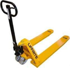 Lift-Rite - 8,000 Lb Capacity, 8" Lift Industrial Pallet Truck - 3-1/4" Min Lift Height, 48" Fork Length x 7" Fork Width, 27" Overall Width - Eagle Tool & Supply