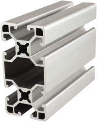 80/20 Inc. - 145 Inches Long x 1-1/2 Inches Wide x 3 Inches High, T Slotted Aluminum Extrusion - 1.325 Square Inches, Clear Anodized Finish - Eagle Tool & Supply