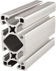 80/20 Inc. - 145 Inches Long x 1-1/2 Inches Wide x 3 Inches High, T Slotted Aluminum Extrusion - 1.695 Square Inches, Clear Anodized Finish - Eagle Tool & Supply