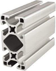 80/20 Inc. - 72 Inches Long x 1-1/2 Inches Wide x 3 Inches High, T Slotted Aluminum Extrusion - 1.695 Square Inches, Clear Anodized Finish - Eagle Tool & Supply