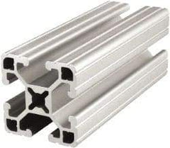 80/20 Inc. - 145 Inches Long x 1-1/2 Inches Wide x 1-1/2 Inches High, T Slotted Aluminum Extrusion - 0.7938 Square Inches, Clear Anodized Finish - Eagle Tool & Supply