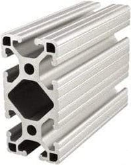 80/20 Inc. - 48 Inches Long x 1-1/2 Inches Wide x 3 Inches High, T Slotted Aluminum Extrusion - 1.7288 Square Inches, Clear Anodized Finish - Eagle Tool & Supply