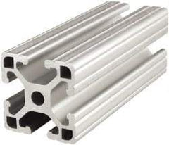 80/20 Inc. - 48 Inches Long x 1-1/2 Inches Wide x 1-1/2 Inches High, T Slotted Aluminum Extrusion - 0.8986 Square Inches, Clear Anodized Finish - Eagle Tool & Supply