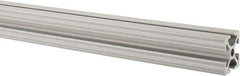 80/20 Inc. - 72 Inches Long x 1 Inch Wide x 1 Inch High, T Slotted Aluminum Extrusion - 0.4379 Square Inches, Clear Anodized Finish - Eagle Tool & Supply
