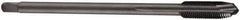 DORMER - M6x0.75 Metric Fine, 3 Flute, Oxide Finish, Cobalt Spiral Point Tap - Plug Chamfer, Right Hand Thread, 80mm OAL, 15mm Thread Length, 4.5mm Shank Diam, 6H Class of Fit, Series EP11 - Exact Industrial Supply
