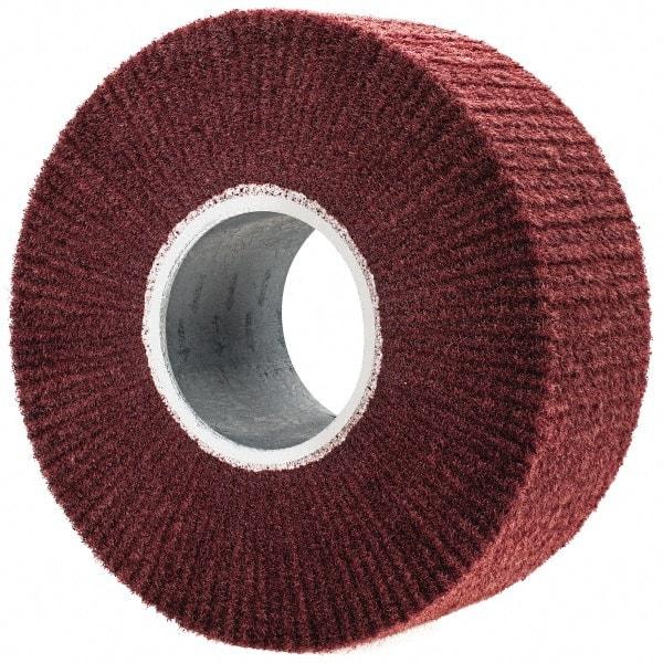 3M - 8" Diam Aluminum Oxide Finishing Flap Wheel - 3" Hole, 3" Wide, Density 5, Nonwoven, Fine Grade, 3,200 Max RPM - Eagle Tool & Supply