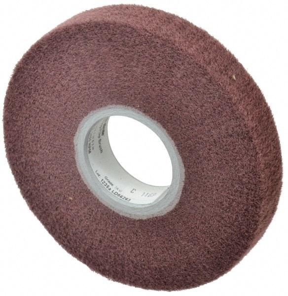 3M - 6" Diam Aluminum Oxide Finishing Flap Wheel - 2" Hole, 1" Wide, Density 7, Nonwoven, Very Fine Grade, 3,400 Max RPM - Eagle Tool & Supply
