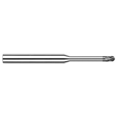 ‎1/16″ Dia. × 1/8″ Shank × 3/32″ DOC × 2-1/2″ OAL, CVD Diamond, Stub , 4 Flute, Ballnose End Mill - Exact Industrial Supply