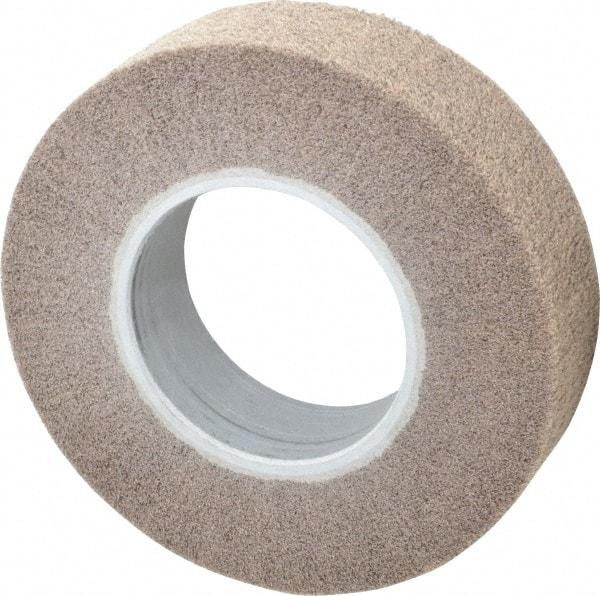 3M - 8" Diam Aluminum Oxide Cutting, Polishing Flap Wheel - 4" Hole, 2" Wide, Density 7, Nonwoven, Medium Grade, 4,000 Max RPM - Eagle Tool & Supply