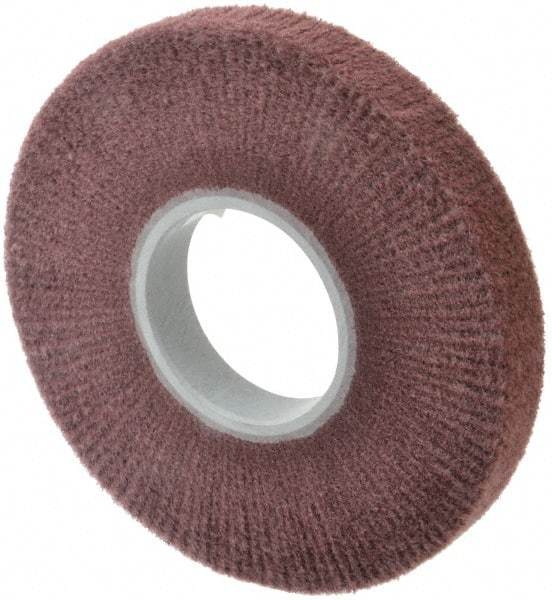 3M - 8" Diam Aluminum Oxide Finishing Flap Wheel - 3" Hole, 1" Wide, Density 7, Nonwoven, Fine Grade, 3,200 Max RPM - Eagle Tool & Supply