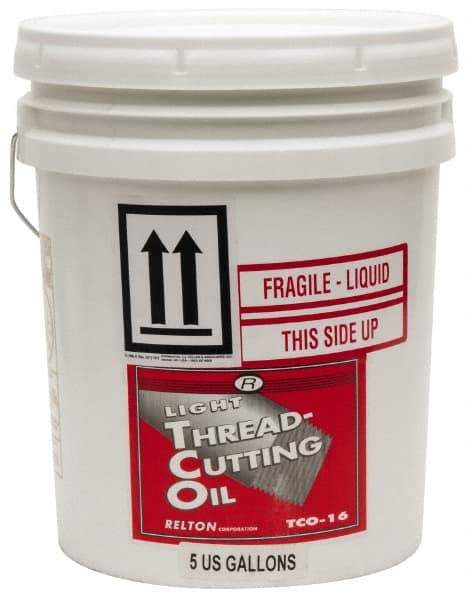 Relton - TCO-16, 5 Gal Pail Tapping Fluid - Straight Oil, For Thread Smoothing - Eagle Tool & Supply