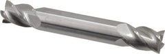 Accupro - 10mm, 14mm LOC, 10mm Shank Diam, 2-3/4" OAL, 4 Flute, Solid Carbide Square End Mill - Double End, Uncoated, Spiral Flute, 40° Helix, Centercutting, Right Hand Cut, Right Hand Flute - Eagle Tool & Supply