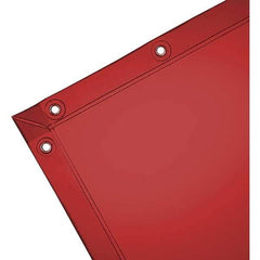 Wilson Industries - 6' High x 8' Wide x 14mm Thick Vinyl Welding Curtain - Orange, Grommet - Eagle Tool & Supply