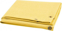 Steiner - 6' High x 6' Wide x 0.051" Thick Acrylic Coated Fiberglass Welding Blanket - Gold, Grommet - Eagle Tool & Supply