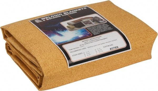 Steiner - 10' High x 6' Wide Coated Fiberglass Welding Blanket - Yellow, Grommet - Eagle Tool & Supply