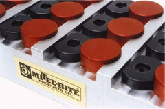 Mitee-Bite - 3/8" Mild Steel Hex, 5/8-11 Stud Thread, Symmetrical Hex Clamp - 35/64" Hex Height, 6,000 Lb Holding Force, Mild Steel Stud, 1-1/8" Long Thread, 100 Ft/Lb Torque, 4 Clamps - Eagle Tool & Supply