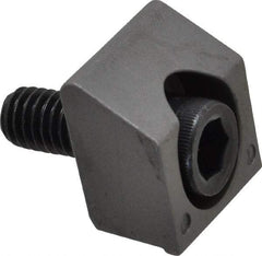 Mitee-Bite - 3/8-16 Screw Thread, 1" Wide x 1/4" High, Smooth Steel Standard Style Screw Mount Toe Clamp - 6,000 Lb Holding Force, 360" Lb Torque, 30 Lb Ft Torque, 23/32" Long Extension, 0.05" Throw, 4 Clamps in Package - Eagle Tool & Supply