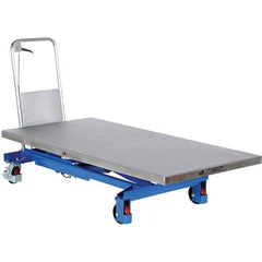 Vestil - 1,000 Lb Capacity Hydraulic Scissor Elevating Cart - 15" Lift Height, 63" Platform Length x 31-1/2" Platform Width - Eagle Tool & Supply