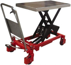 Vestil - 1,750 Lb Capacity Hydraulic Scissor Elevating Cart - 17" Lift Height, 39-1/2" Platform Length x 20" Platform Width - Eagle Tool & Supply